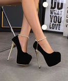 ハイヒール 真珠 セクシー 美足効果 宴会 二次会 XH5-XL- ZG-2018-20A