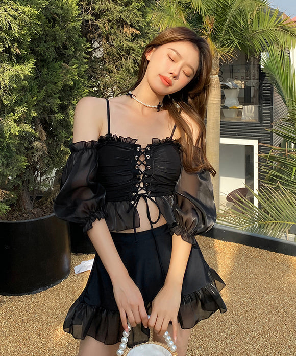 レディース レース セクシー フリル かわいい 水着 MY7015