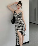 ミニドレス キャバドレス かわいい 新作 ゴージャス 高見え チェック柄 非対称 MY2-ZED889491GT347