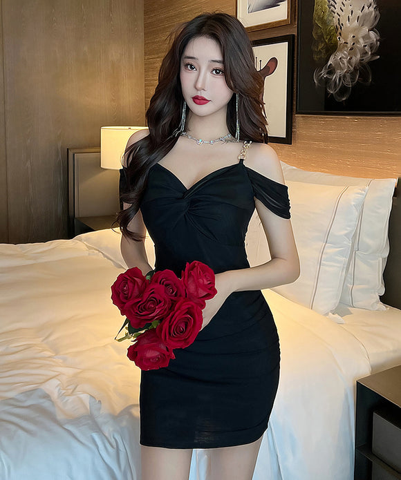 ミニドレス キャバドレス 新作 かわいい 肌見せ 2色 MY2-MLS105