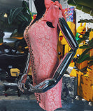 【デザイナー手づくり1枚のみ】ミニドレス キャバドレス ゴージャス 大人 かわいい YJ013