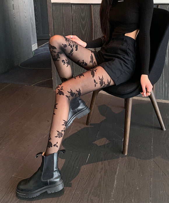 【7色】花柄 ストッキング セクシー かわいい 新作 MY9-DFDNH-SWTH-MGH