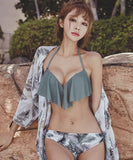 韓国 ビキニ かわいい フリル 水着 レディース MY7019