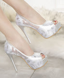 新作 ハイヒール 羽柄 パンプス レース 脚長効果 ゴージャス 高見え MY5-ZJ004