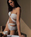 ビキニ 水着 ホルターネック  スイムドレス ハイウエスト セパレート レディース XY-DP-A38909