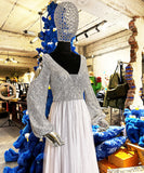 【即日発送可能】【1枚限定】【デザイナー手づくり絶品】ロングドレス パーティードレス キャバドレス キラキラ  YJ017