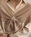 マント 肩挂け ストール ショール ニット 秋冬 防寒 かわいい MY9029