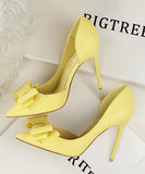 7色 大人かわいい リボン 高見え ゴージャス 結婚式 二次会 女子会 ハイヒール パンプス MY5-DS3168-2