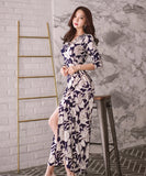 ロングドレス 新作 ゴージャス 高見え 花柄 MY2-ZED888890HY