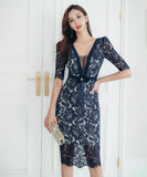 ミニドレス キャバドレス レース セクシー 谷間魅せ 新作 MY2-ZED880620E49