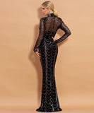 ロングドレス パーティードレス 結婚式 パーティー ピカピカ レース XY2-PC-M0032