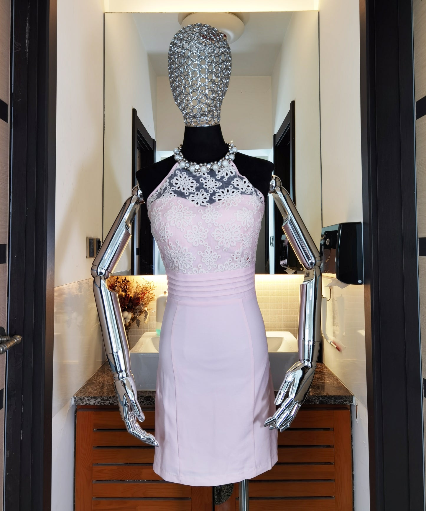 【自社デザイナー手作り】ミニドレス キャバドレス かわいい ピンク 新作 YJ010