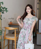 オフショルダー 花柄 レース ロングドレス パーティードレス 大人かわいい MY2-ZED887050E49