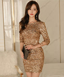 2色 ピカピカ セクシー 着痩せ 高級 キャバドレス ミニドレス MY2095-ZRD889176N171