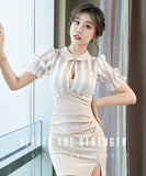 【新色追加】高見え かわいい レース 肌見せ 夏限定 人気 ミニドレス キャバドレス MY2040-MLS7254