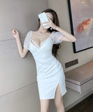 キャバドレス ミニドレス セクシー 谷間魅せ 指名up パーティードレス 同伴 MY2-YM8594