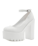 パンプス 痛くない 太ヒール レディース 靴 ストラップ 歩きやすい 黒 MY5029