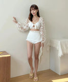 水着 モノキニ タンキニ かわいい レース フリル 清楚感 MY7-BY2664