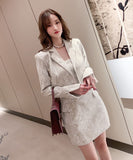 【コート＋ドレス2点セット】レース かわいい 新作 ゴージャス キャバスーツ キャバドレス MY2-JY4438