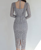 ひざ丈ドレス ロングドレス 新作 レース 高品質 ゴージャス MY2-ZED887602E49