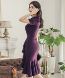 キャバドレス ミニドレス フリル 高見え セール 新作 MY2-MLS4742