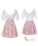 花柄 かわいい ミニドレス キャバドレス 指名 肌見せ 谷間魅せ 新作 MY2-XYD2021