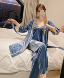 5色 3点セット フランネル ルームウェア セクシー 暖かい 柔らかい MY8003-ALE0833