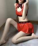 PU  3点セット  チアリーディング服    バー  ナイトクラブ  セクシードレス  LT2-GY2259