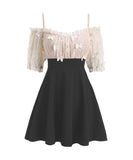 新作入荷 蝶柄 フリル レース キャバドレスミニドレス レース YN2235-YM8571