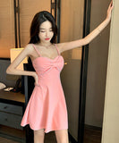 4色 ミニドレス キャバドレス リボン かわいい セール セクシー Aライン MY2-MLS6061