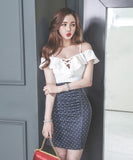 ミニドレス キャバドレス かわいい ストラップ 谷間魅せ 新作 MY2-ZED883333A71