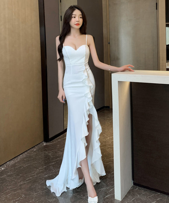 ロングドレス パーティードレス 2色 脚長効果 宴会 ゴージャス MY2-YM9096