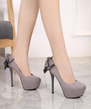 【12/14cm3色】パンプス ハイヒール リボン かわいい 脚長効果 パーティー MY5-ZJ007