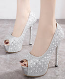 キャバ パンプス ハイヒール  ダイヤモンド付き YN5002