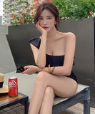 水着 モノキニ タンキニ 新作 フリル ワンショルダー MY7-AWY-6061