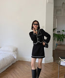 秋冬 2色 セット ファッション アフター 同伴 二次会 新作ドレス コート レディース 防寒対策 高見え 脚長効果 MY2128