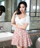 花柄 かわいい ミニドレス キャバドレス 指名 肌見せ 谷間魅せ 新作 MY2-XYD2021