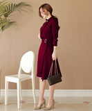 ロングドレス ドレス ワンピース 二次会 忘年会 新年会 長袖 フリル 韓国 XY2-ZED88953GT525