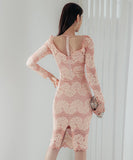 ミニドレス キャバドレス かわいい レース 新作 肌見せ MY2-ZED887253-1A71