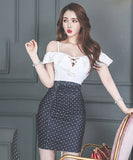 ミニドレス キャバドレス かわいい ストラップ 谷間魅せ 新作 MY2-ZED883333A71