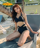 ビキニ 水着 ホルターネック クロス カシュクール スイムドレス ハイウエスト XY-DP-A20043