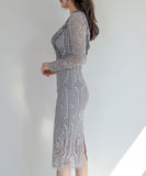 ひざ丈ドレス ロングドレス 新作 レース 高品質 ゴージャス MY2-ZED887602E49