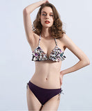 水着 ホルターネック 花柄 可愛い フリル セクシー XH7-BAK2037