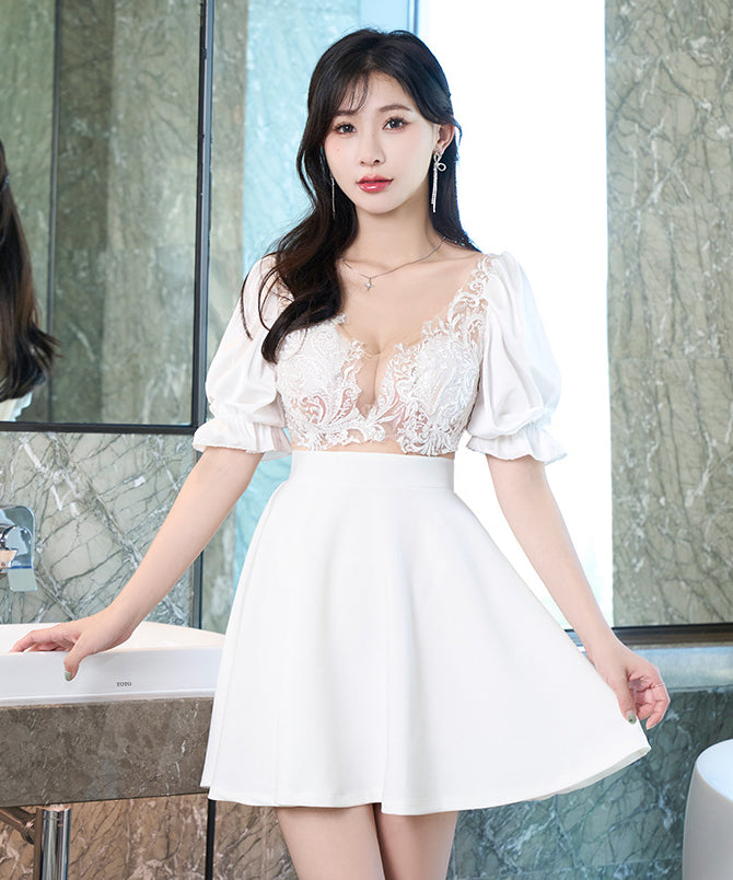 メロン　フレアスカート キャバドレス ホワイト メロン フレアスカート キャバドレス ホワイト メロン フレアスカート