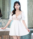 キャバドレス かわいい セクシー 新作 谷間魅せ 透け感 MY2-XYD2219