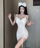 3色 キャバドレス ミニドレス 大人かわいい 新作 肌見せ 指名 クリスマス 新年 MY2-MLS6046