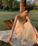 サンドレス ドレス ワンピース かわいい フリル リゾート 夏 旅行 MY2-CD-6-1CF22-2780530