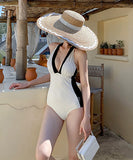 水着 エレガント コントラストカラー 谷間魅せ セクシー 着瘦せ ビキニ XH7-DP-A20961