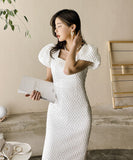 ひざ丈 ドレス パーティー ドレス かわいい 高見え 清楚感 新作 MY2-ZED880533E