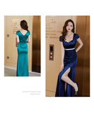 【4色】新作 ロングドレス キャバドレス キラキラ ゴージャス 高見え MY2-HY658